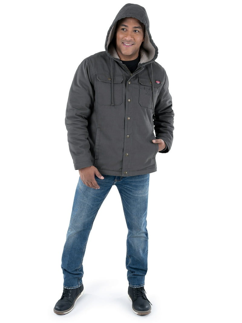 Wrangler Workwear Faux Sherpa-Lined Duck Jacket - Walmart.com