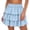 #0469-Light Blue, variant on Womens Summer Solid Color Loose High Waist A-line Half Body Elastic Waist Drawstring Skirt