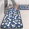 thumbnail image 2 of Kitchen Rugs Sets Of 2,Paw Print Dog Bone Anti Fatigue Kitchen Mat Rugs Non Slip Washable,Decorative Kitchen Floor Mats for Kitchen,Sink,Laundry,17"x47"+17"x47", 2 of 5