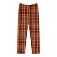 thumbnail image 4 of JJHGVB Plaid Pants for Women Pajama Pants Women with Pockets Thin Pajama Pants for Women's Pants Casual Comfy Pants Women Womens Pants Trendy Lightweight Pants for Women Orange S, 4 of 5