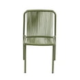 thumbnail image 5 of Christopher Knight Home Modern Rattan Patio Dining Chairs, Metal Frame, Green, Set of 2, 5 of 12