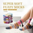 thumbnail image 2 of 5 Pairs Fuzzy Fluffy Soft Cozy Socks for Women Comfy Casual Warm Home Sleep Winter Thick Wool Socks Gifts for Women, 2 of 6