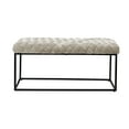 thumbnail image 2 of Loft Lyfe Gemma Velvet Bench, Cream White, 2 of 7