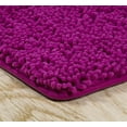 thumbnail image 2 of Lavish Home 67-18-P Memory Foam Shag Bath Mat, Pink - 2 Piece, 2 of 4