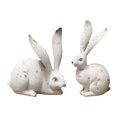 thumbnail image 2 of 2 figuras de conejo, escultura de animal, artesanía, regalo, colección, estatua de resina, decoración de jardín para balcón, oficina, alféizar de vent Estilo C, 2 of 8
