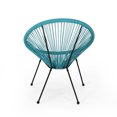 thumbnail image 6 of Noble House Anson Outdoor Hammock Weave Chair in Teal and Black (Set of 2), 6 of 10