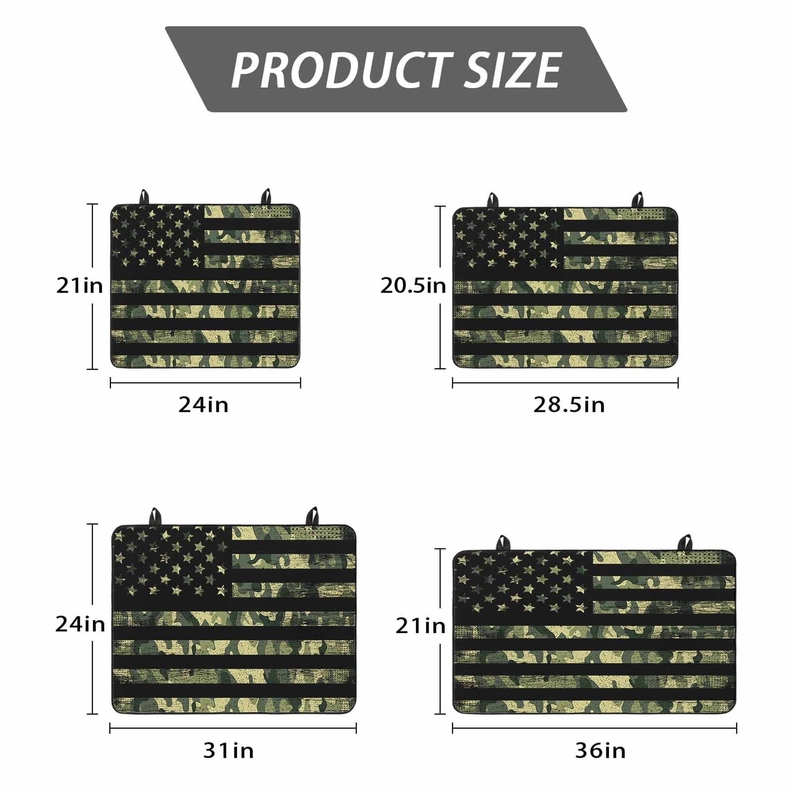 Green Camouflage American Flag Stove Top Cover for Electric Stove, Heat-proof & Non Slip Glass Top Stove Cover Protector, Wooden Grain Kitchen Flat Cooktop Rubber Mat 24x21 Inches
