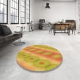 thumbnail image 3 of Ahgly Company Indoor Rectangle Patterned Neon Orange Area Rugs, 5' x 8', 3 of 6