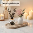 thumbnail image 2 of Marble Vanity Tray for Bathroom Counter, 10"x5" Travertine Decorative Tray for Perfume, Candles, Stone Jewelry Dish Tray, 2 of 6