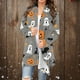thumbnail image 1 of Cárdigan de manga larga con estampado de Halloween para mujer, chaqueta de poliéster, 1 of 6