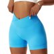 thumbnail image 1 of Pantalones cortos de entrenamiento para mujeres levantando la cintura alta (l) azul, 1 of 6