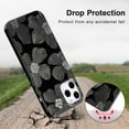thumbnail image 3 of Case for iPhone 12 Pro Max, Retro Oil Painting Printed Black Flower Pattern Cute Exquisite Floral Blossom Phone Cover Stylish Durable Soft TPU Protective Case for Girls Women - Black Flower, 3 of 18