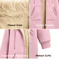 thumbnail image 3 of Inverlee Womens Sherpa Lined Hooded Coat Zip Up Long Jacket Winter Warm Outerwear Pink (S-XXXL), 3 of 11