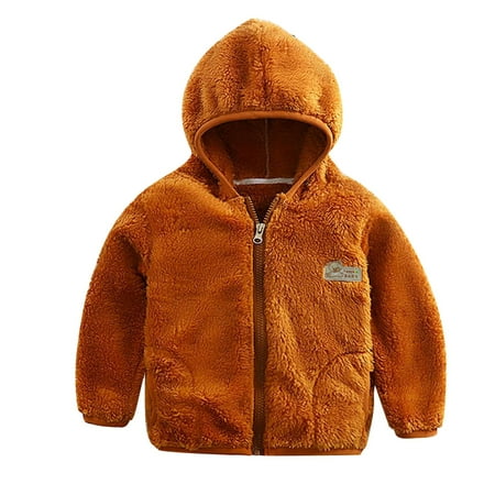 

Toddler Kids Baby Girls Boys Casual Zip Up Solid Jacket Coat Long Sleeve Lightweight Cute Thicken Outerwear Snowsuit