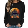 thumbnail image 2 of Plus Size Halloween Sweatshirts for Womens Cute Ghost Graphic Tops | Fall Long Sleeve Shirt, Casual Holiday Clothes, 2 of 6