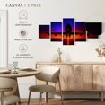 thumbnail image 4 of Elephant Stock Airplane At Dusk Wall Art - Horizontal Multi Panel Canvas - 5 Pieceliving Room Wall Decor - Photography Transportation Multi Panel - Black And Blue Decor - 29" x 12", 4 of 4