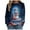 Dark Blue, variant on Christmas Sweatshirt for Women, Cute Snowman Print Sweatshirts Merry Xmas Holiday Shirts