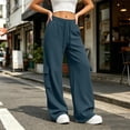 thumbnail image 7 of Women's Cargo Sweatpants High Waist Wide Leg Drawstring Baggy Fleece Lined Pants Casual Athletic Joggers with Pockets 2XL, 7 of 7