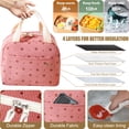 thumbnail image 3 of Lomyolo Cute Lunch Bag for Women Men - Large 9.8L Insulated Corduroy Lunch Tote Bag, Thermal Leak Resistant Lunch Cooler for Work, Travel, Picnic, Beach, Ideal Gift for Back to School, 3 of 6