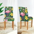 thumbnail image 3 of Yayeee 2 Pack Dining Chair Covers Stretch Parson Chairs Slipcovers Seat Protector, Pink Flamingo Pattern, 3 of 6