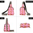 thumbnail image 7 of FORMRS Womens Crossbody Sling Bag Travel Daypack Shoulder Chest Backpack, Pink Doughnuts, 7 of 7