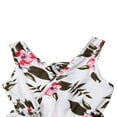 thumbnail image 3 of Baby Girl V Neck Floral Ruffled Romper One-Pieces Sleeveless Jumpsuit Outfits, 3 of 6