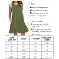 thumbnail image 3 of Vestido informal de verano para mujer, camiseta, vestido playero plisado liso, 3 of 5