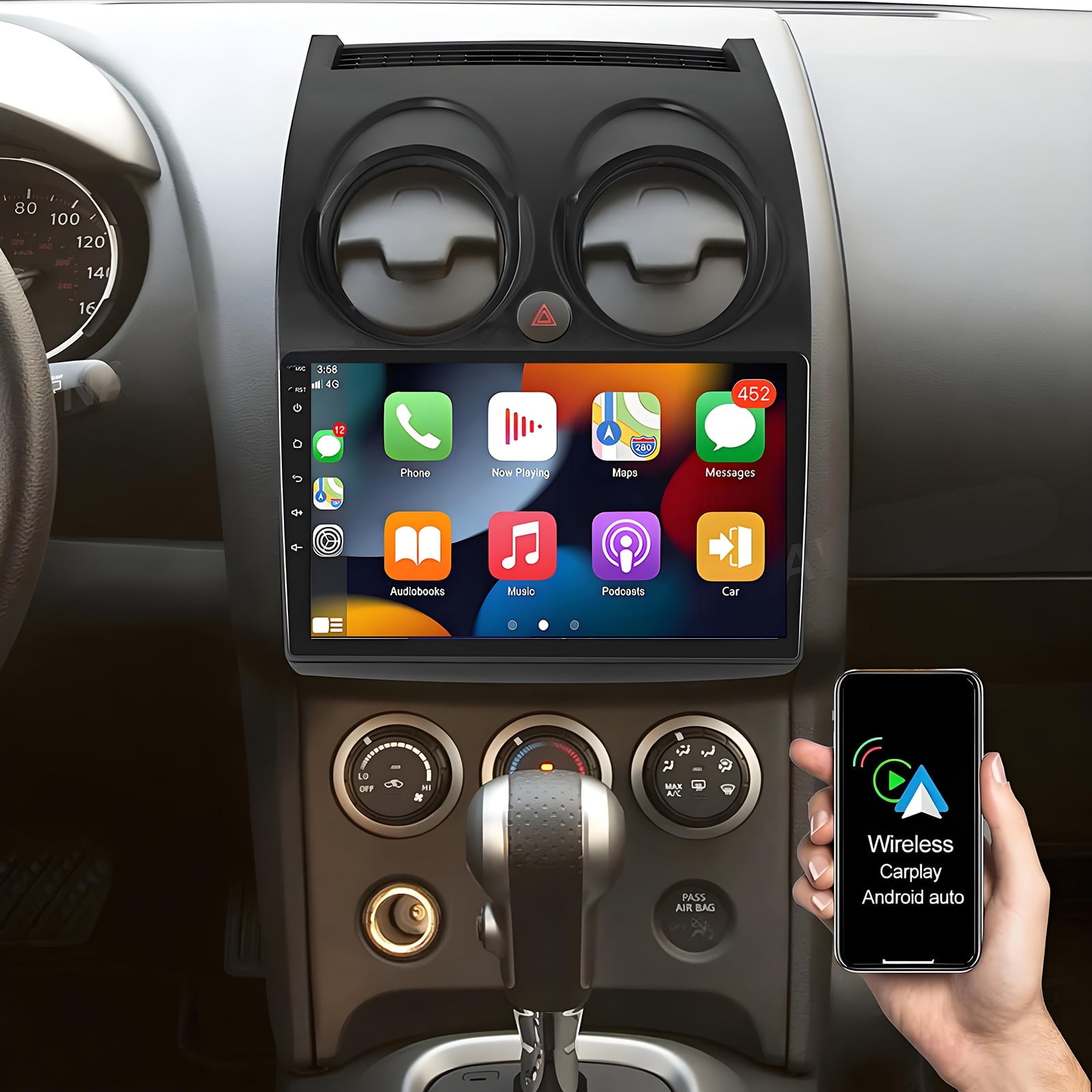 Binize CarPlay AI Box, Android 9.0, Wireless CarPlay & Android