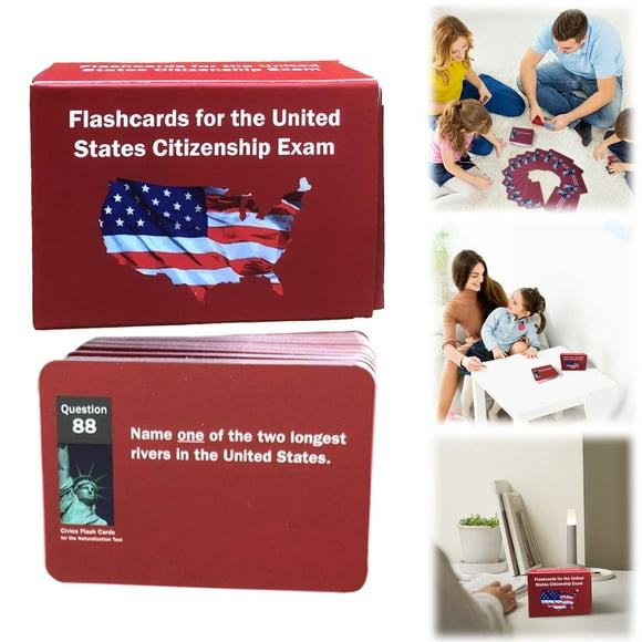 US Citizen Test Flash Cards, Flashcards for The United States Citizenship Exam, 100 USCIS Questions and Answers Citizenship Flashcards Tarjetas para La Ciudadania De Las 100 Preguntas
