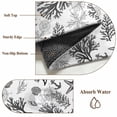 thumbnail image 6 of Black Coastal Area Rugs 8'x10', Washable Small Throw Rugs for Living Room Patio, Coral Starfish Seaside Summer Beach Indoor Outdoor Rug Non-Slip Low Pile Carpet Runner Reversible Floor Mats, 6 of 8