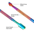 thumbnail image 3 of Recortador de cutículas con empujador de cutículas, cortador de cutículas de acero inoxidable, herramientas de manicura de pedicura duraderas para uñas de manos y pies, 2 piezas (arco iris) Zhivalor WMXL-339, 3 of 7