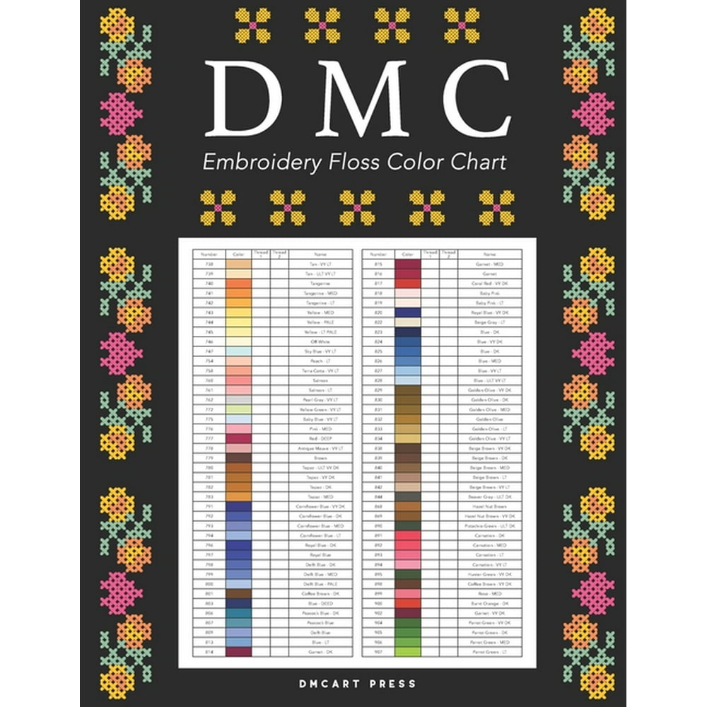 Dmc Floss Color Chart Excel