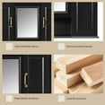 thumbnail image 6 of DEALTOPS 36" Bathroom Mirror Cabinet with Storage, Adjustable Shelves, Modern Wall-Mounted Medicine Cabinet in Black, 6 of 9