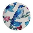 thumbnail image 4 of WYYP Blue Bird Flowers Watercolor Painting Round Tablecloth - Great for Home Kitchen/Parties/Holiday Dinner - 100% Polyester Fiber - Full Width Single-Sided Printing White, 4 of 8