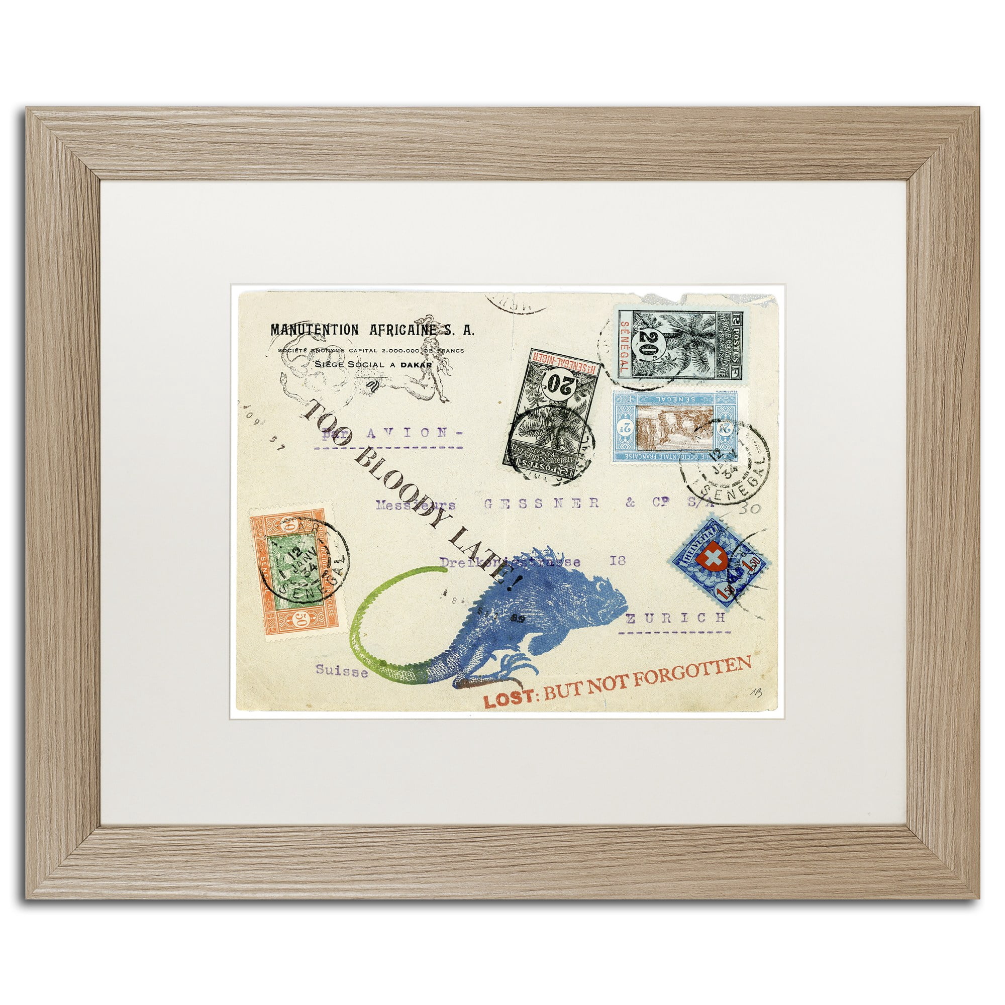Trademark Fine Art 'Oregon Pears' Canvas Art by Nick Bantock, White Matte, Black Frame