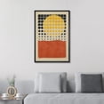 thumbnail image 2 of PixonSign Framed Canvas Print Wall Art Geometric Dot Pattern Grid Sunlight Mid-Century Modern Abstract Shapes Modern Art Illustrations Boho Decorative Colorful Multicolor - 16"x24" Black, 2 of 5