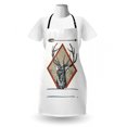 thumbnail image 3 of Deer Hunting Apron, Hipster Wild Animal Antler Print on Plain Background, Unisex Kitchen Bib with Adjustable Neck for Cooking Gardening, Adult Size, Burnt Sienna Pale Sepia, by Ambesonne, 3 of 4