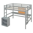 thumbnail image 6 of Euroco Full Size Loft Bed with Desk, Writing Board, Storage Cabinets, Gray, 6 of 13