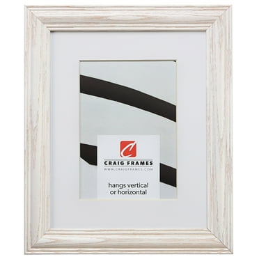 Craig Frames Wiltshire 440, 12x16 inch Whitewash Picture Frame Matted for an 8x12 Photo