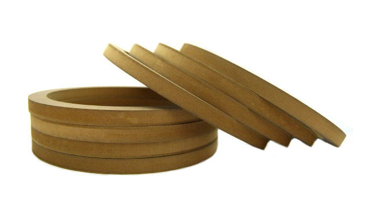 Pair of 5.25 Medium-Density Fiberboard Wood Speaker Spacer Rings