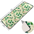 thumbnail image 4 of SKYSONIC 2'X6' St Patrick Shamrock Runner Rug with Rubber Backing, Retro Style Non Slip Entryway Rug Runner Washable Soft Area Rug Carpet for Hallway Bedroom Kitchen Decor, 4 of 6