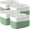 White & Green, variant on 4 Pack Large Woven Storage Baskets with Handles, 16''Lx12''Wx8''H Cotton Rope Organizer Bins for Toys, Towels, Books, Clothes, Shelves and Home Storage Solutions
