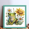thumbnail image 2 of Kit Punto Cruz Con Flores Y Ranas Hilo Algodón Ecológico Bordado 18CT, 2 of 9