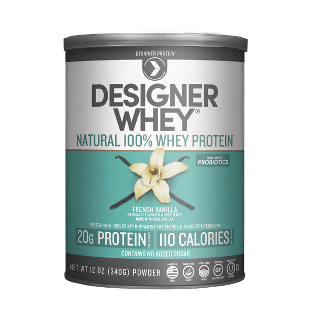 Designer Protein 100 Whey Protein Powder, Purely Unflavored, 20g