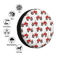 thumbnail image 4 of Fuzoiu Red Wheeled Tractors Print Universal Spare Tire Cover with Buckle Strap, Waterproof Wheel Covers for Jeep, Trailer, RV, Truck and All Car-17 inch, 4 of 6