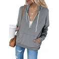 thumbnail image 2 of Women's Lightweight Hooded Jacket Casual Soft Outerwear with Zippered Pockets for Spring Autumn Seasons, 2 of 7