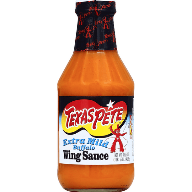 Texas Pete Extra Mild Buffalo Wing Sauce, 12 fl oz [Pack of 6