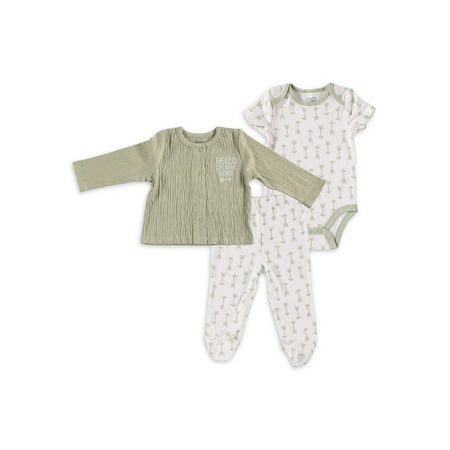 

Chick Pea Baby Boy Baby Girl Gender Neutral Unisex 3 PC Cardigan Set Sizes Newborn-9 Months