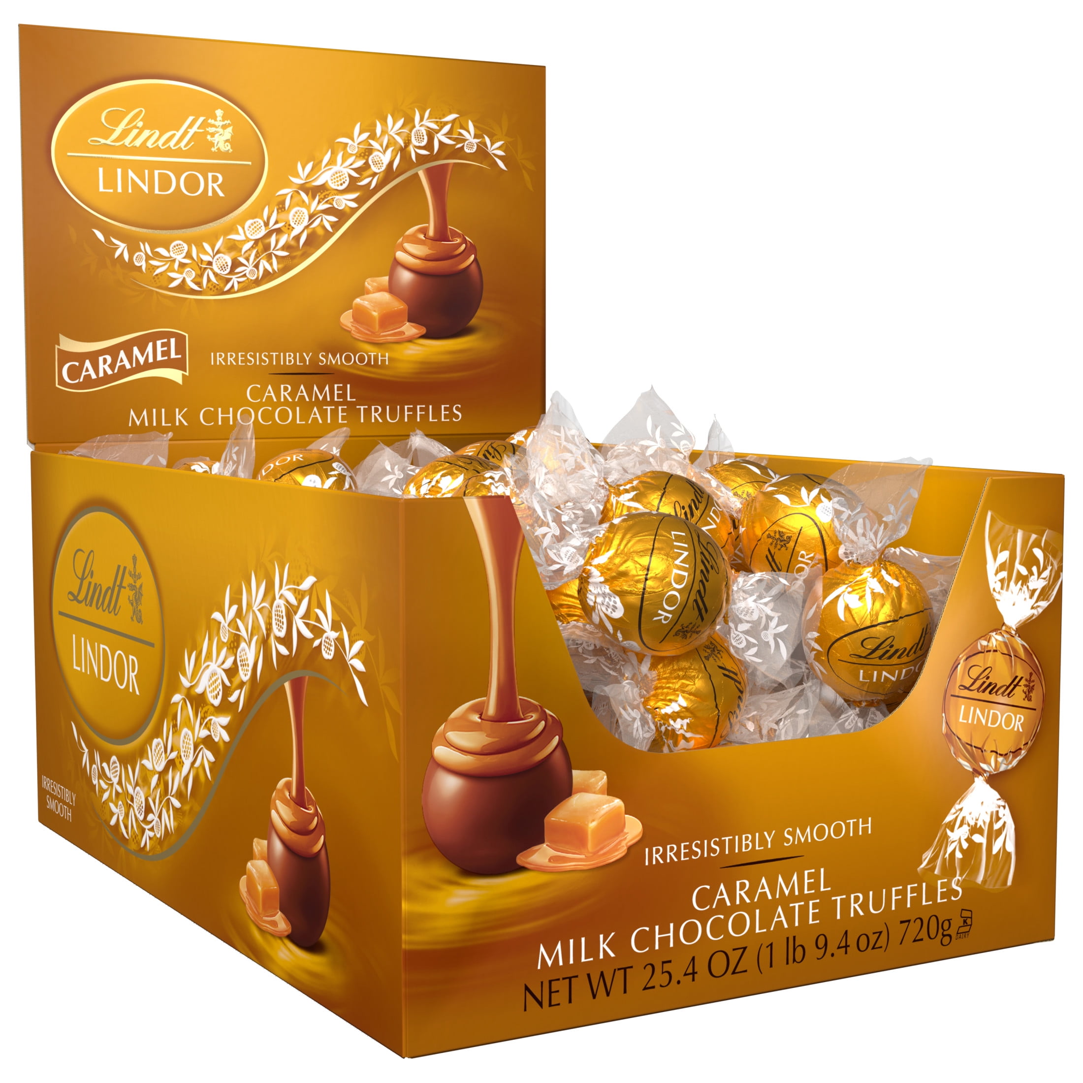 Lindt, Caramel Milk Chocolate Truffles, 60 ct, 25.4 oz - Walmart.com