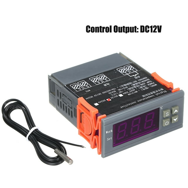 Amdohai MH-1210W Intelligent Microcomputer Digital Temperature Controller High Accuracy Heating/Cooling Temperature Control Thermostat Regulator with Sensor